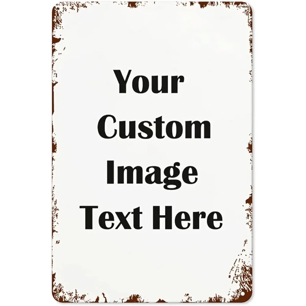 Outdoor Furniture Metal - Letrero Metálico Personalizado con Foto, 2D,
