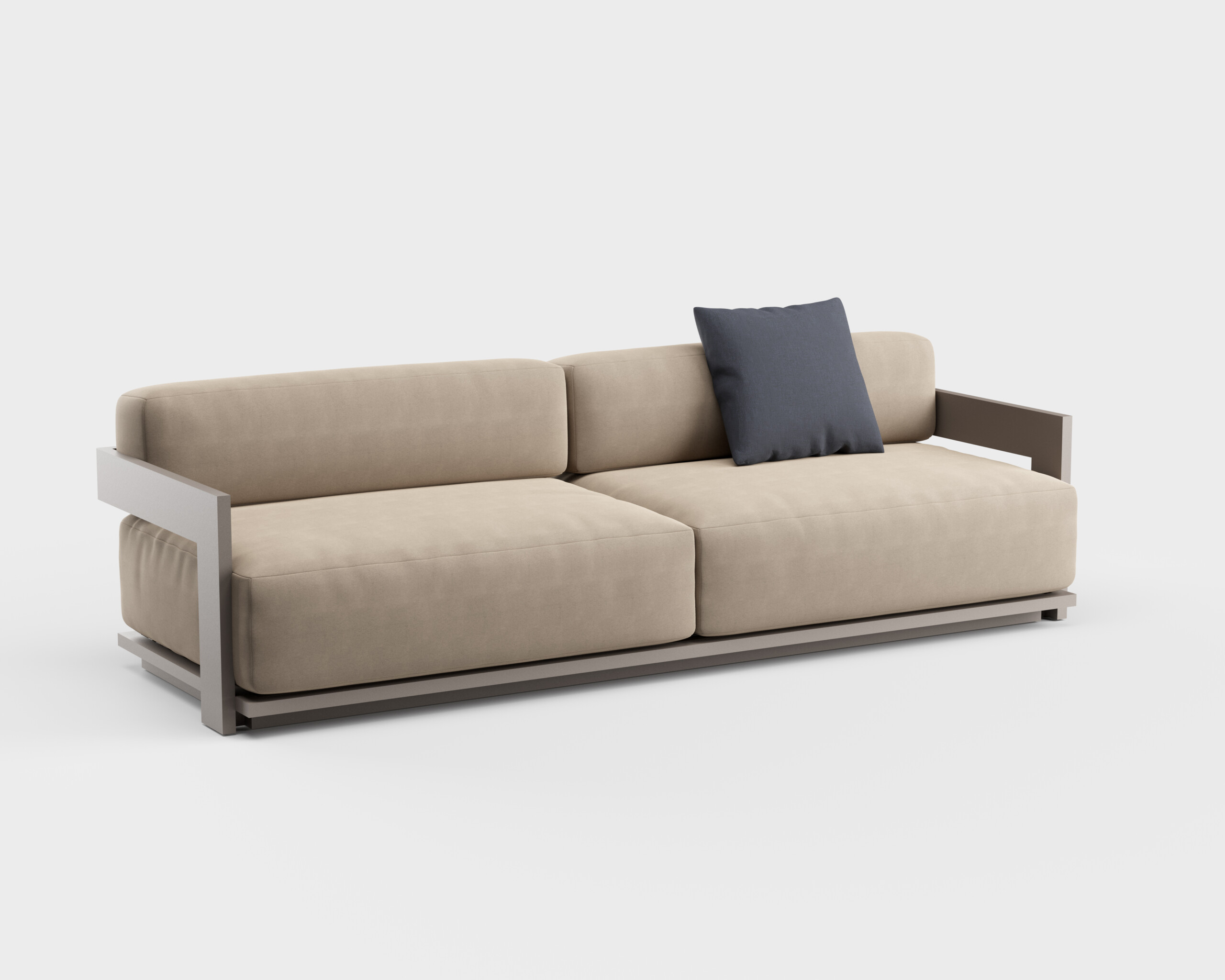 Outdoor Furniture Luxury - Conjunto de sofás de aluminio de