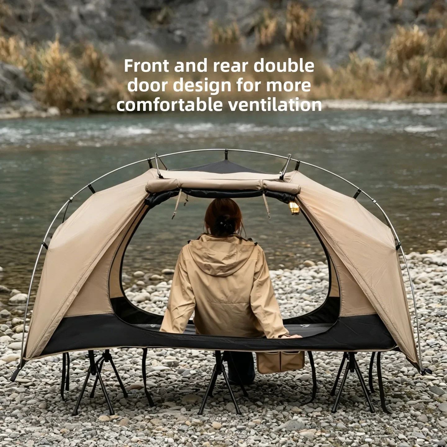 Outdoor Daybed Furniture - MOUNTAINHIKER Cama de Campaña para Exteriores,