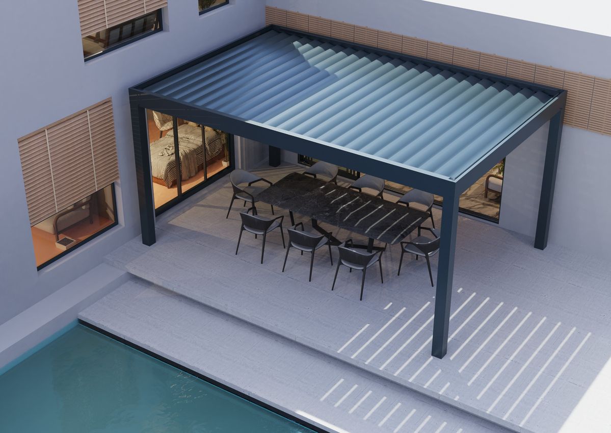 Outdoor Furniture Metal - Pabellón Rectangular de Aleación de Aluminio