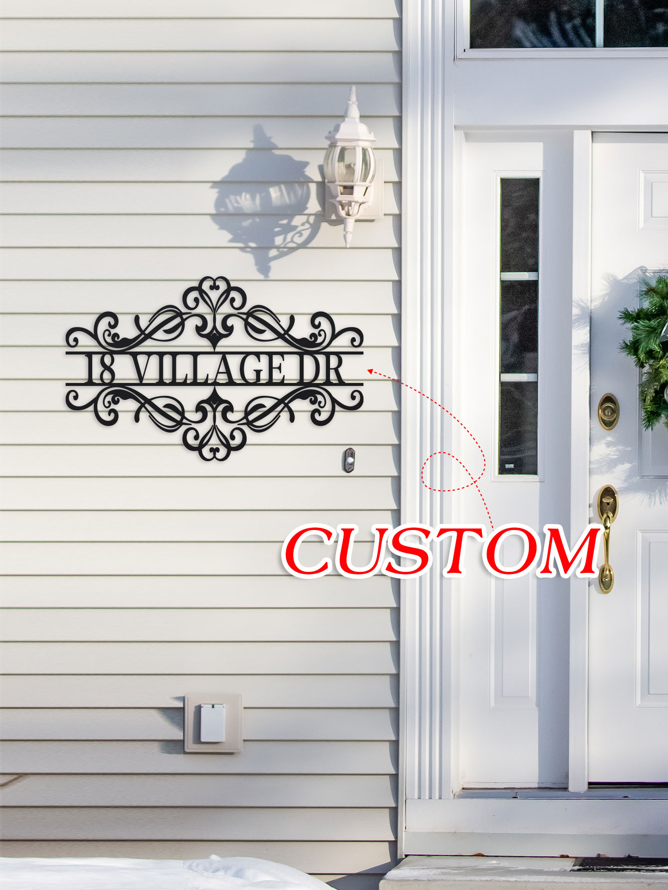 Outdoor Furniture Metal - Letrero de metal personalizado con nombre,