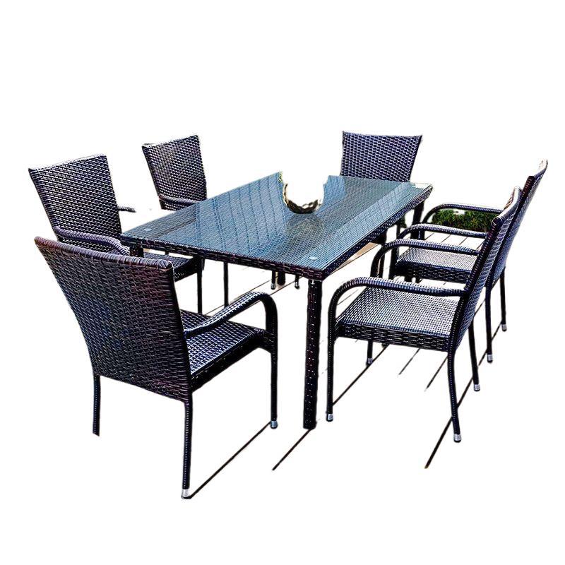 Mesas y sillas de ratán para e - Outdoor Furniture Metal reseña y precio