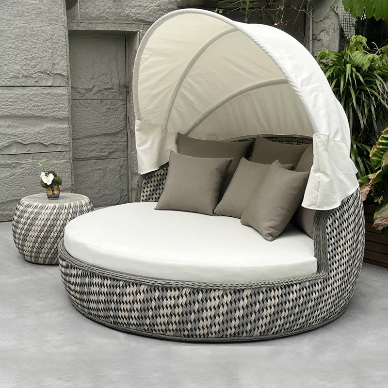 Sofá Cama Redondo de Mimbre An - Outdoor Daybed Furniture reseña y precio